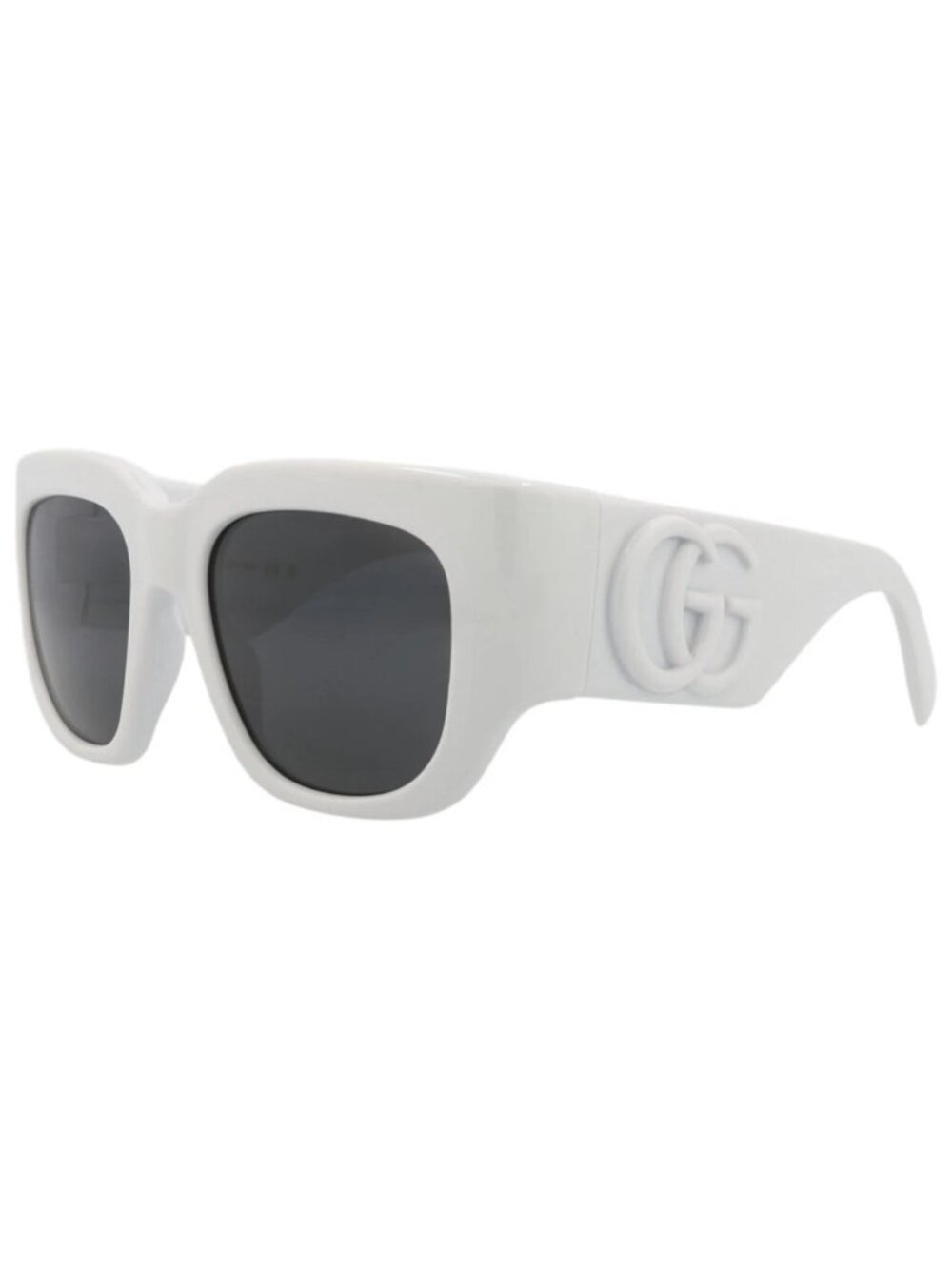 New Gucci Women's Sunglasses Square Rectangle Injection Frame Grey Grey Grey